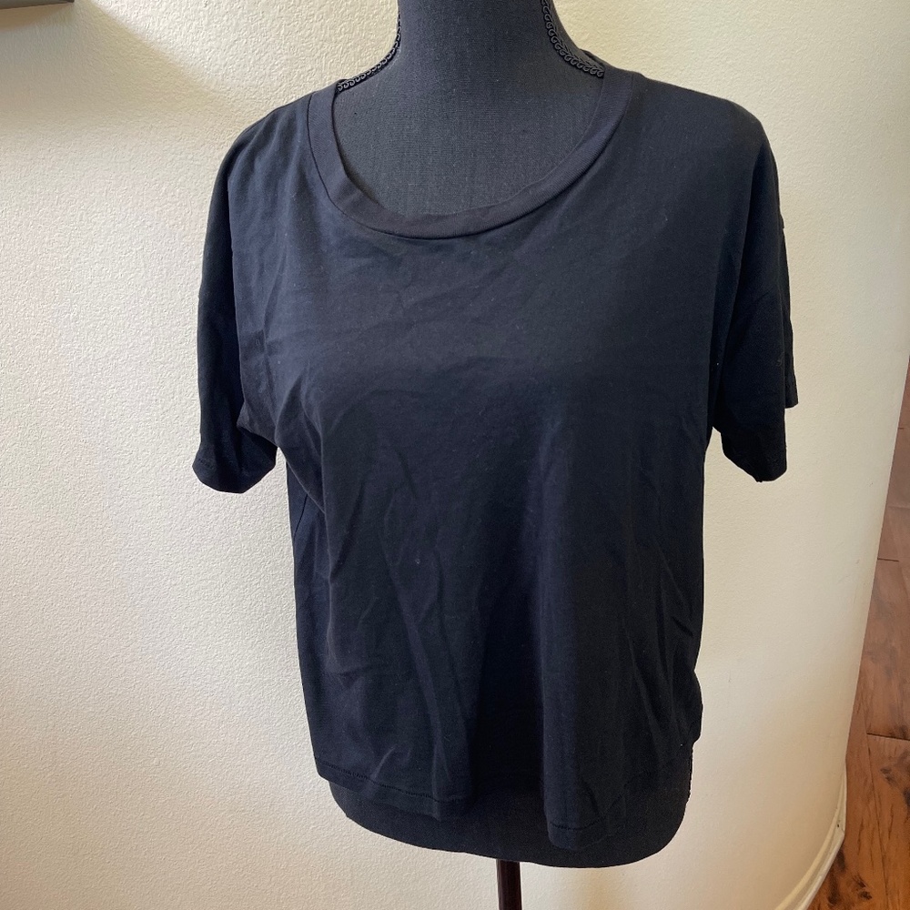 Gently Used - Basic black Womens shirt - Small, 100% Cotton